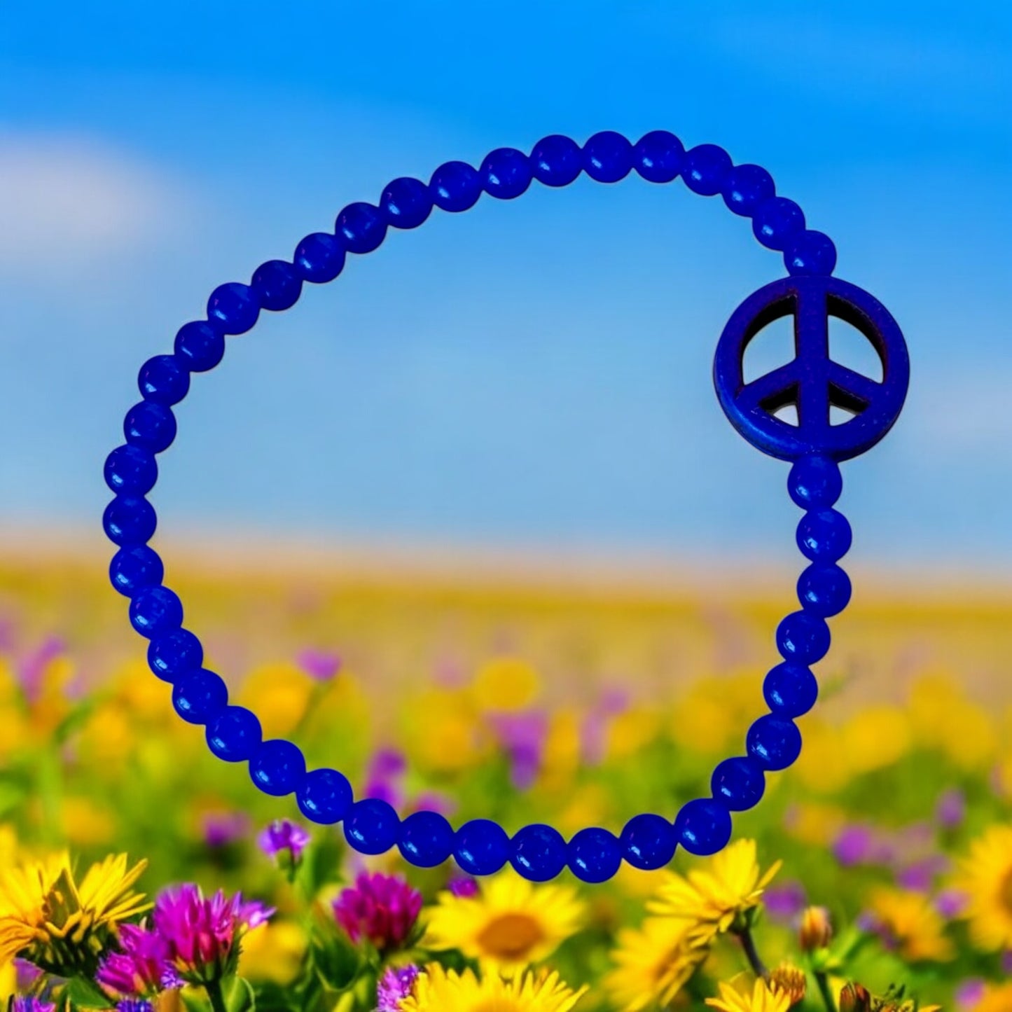 Peace Sign Bracelets gemstones