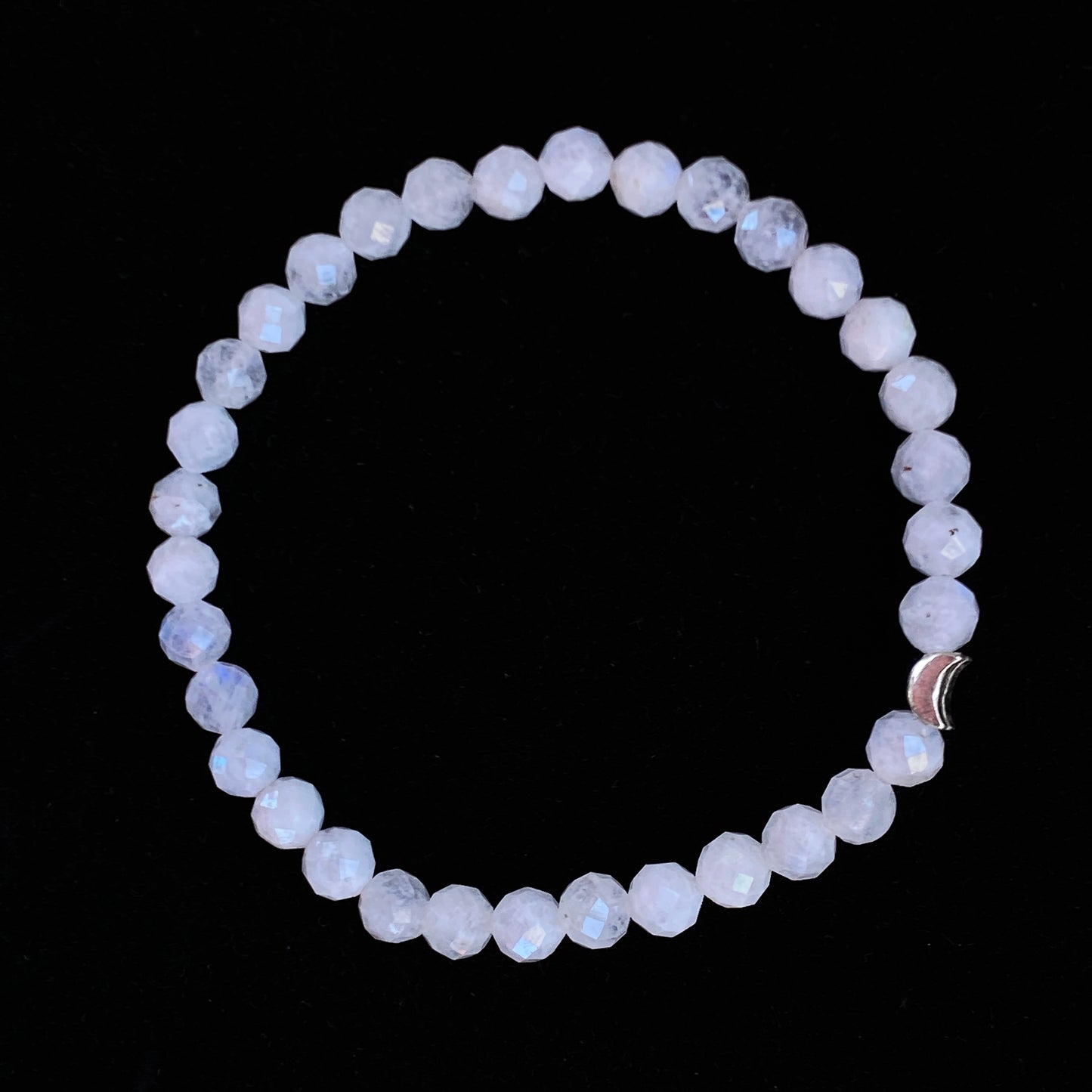 Moonstone gemstone and sterling silver Moon Bracelet