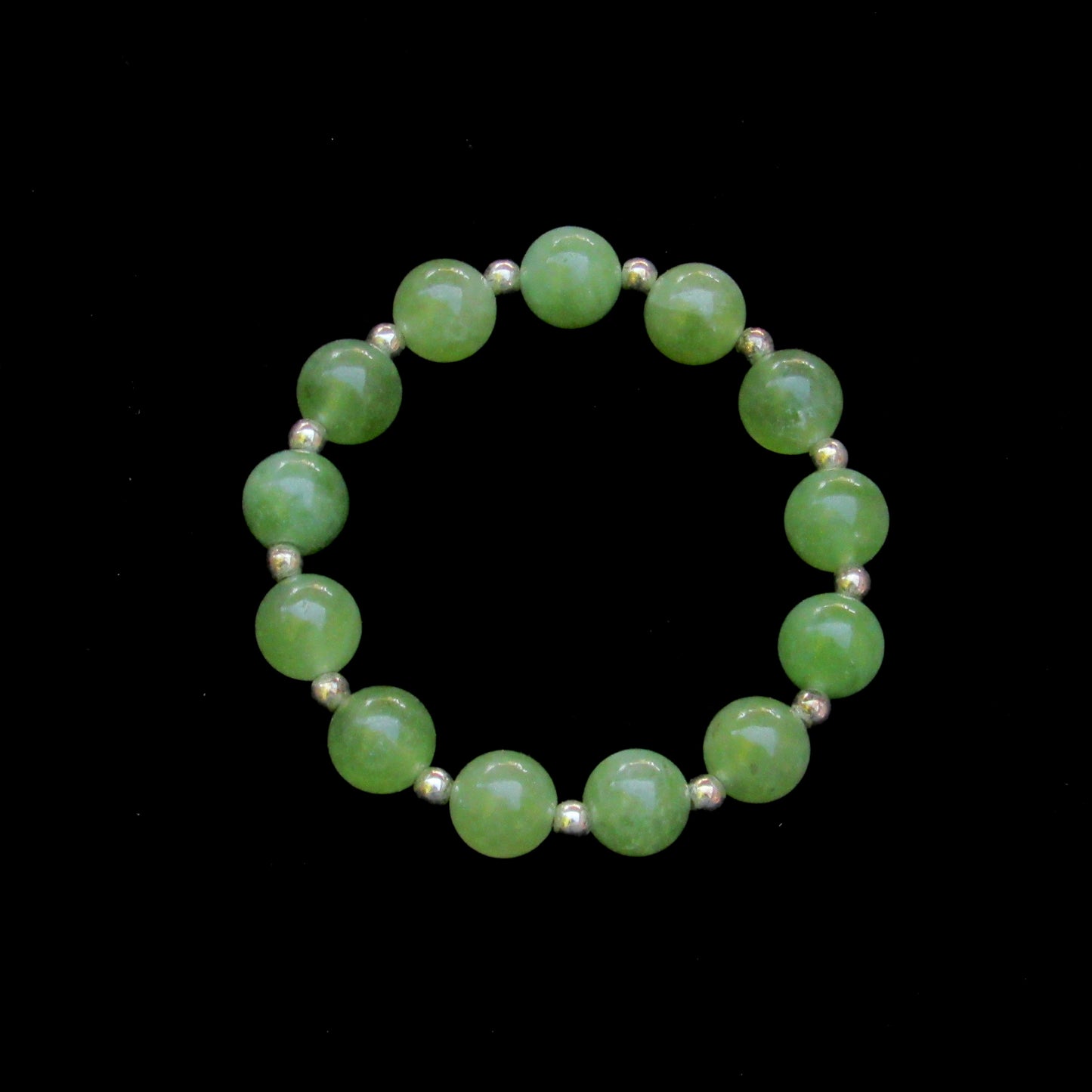 Genuine Peridot gemstone stretch Bracelet with 14kt golf fill