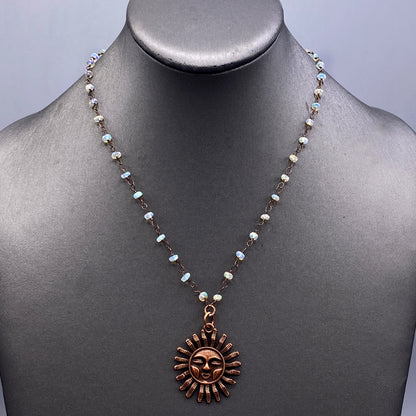 Opal and Sun Necklace