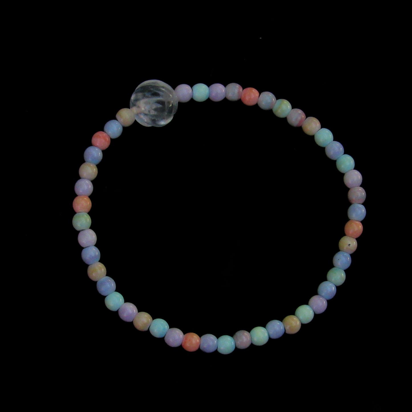 Alashan Agate and Rose Quartz gemstone Bracelet