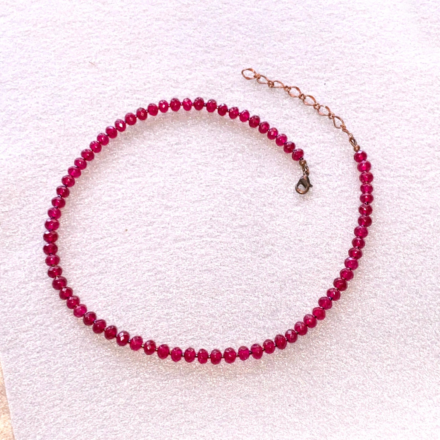Red Jade Candy Necklace