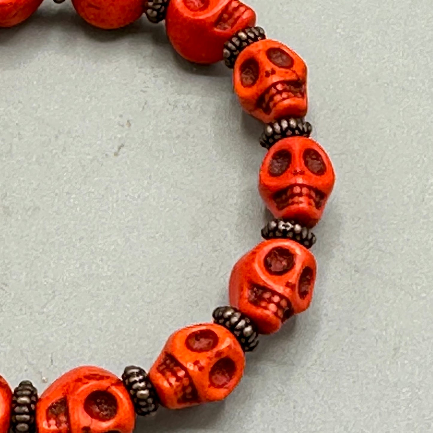 Orange Skulls  Bracelet