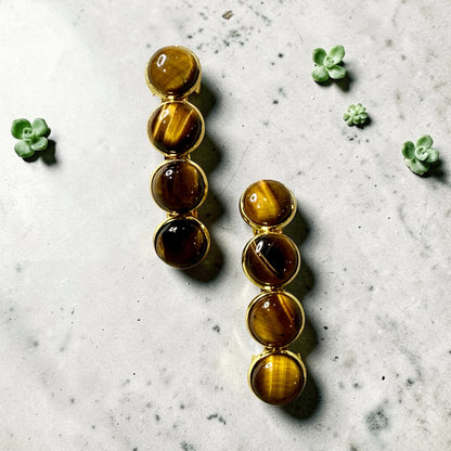Tiger Eye Barrette set