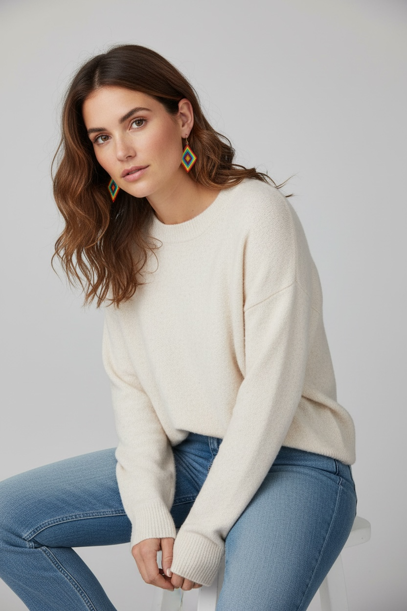 Beaded Glass Pride Earrings