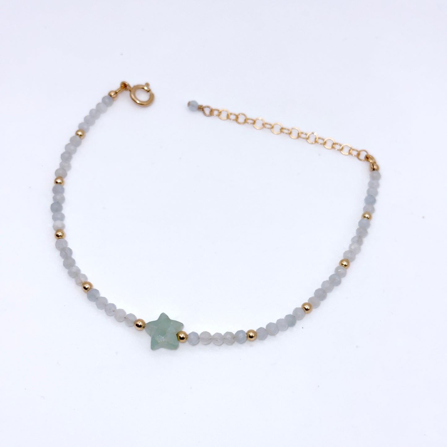 Aquamarine Star Anklet