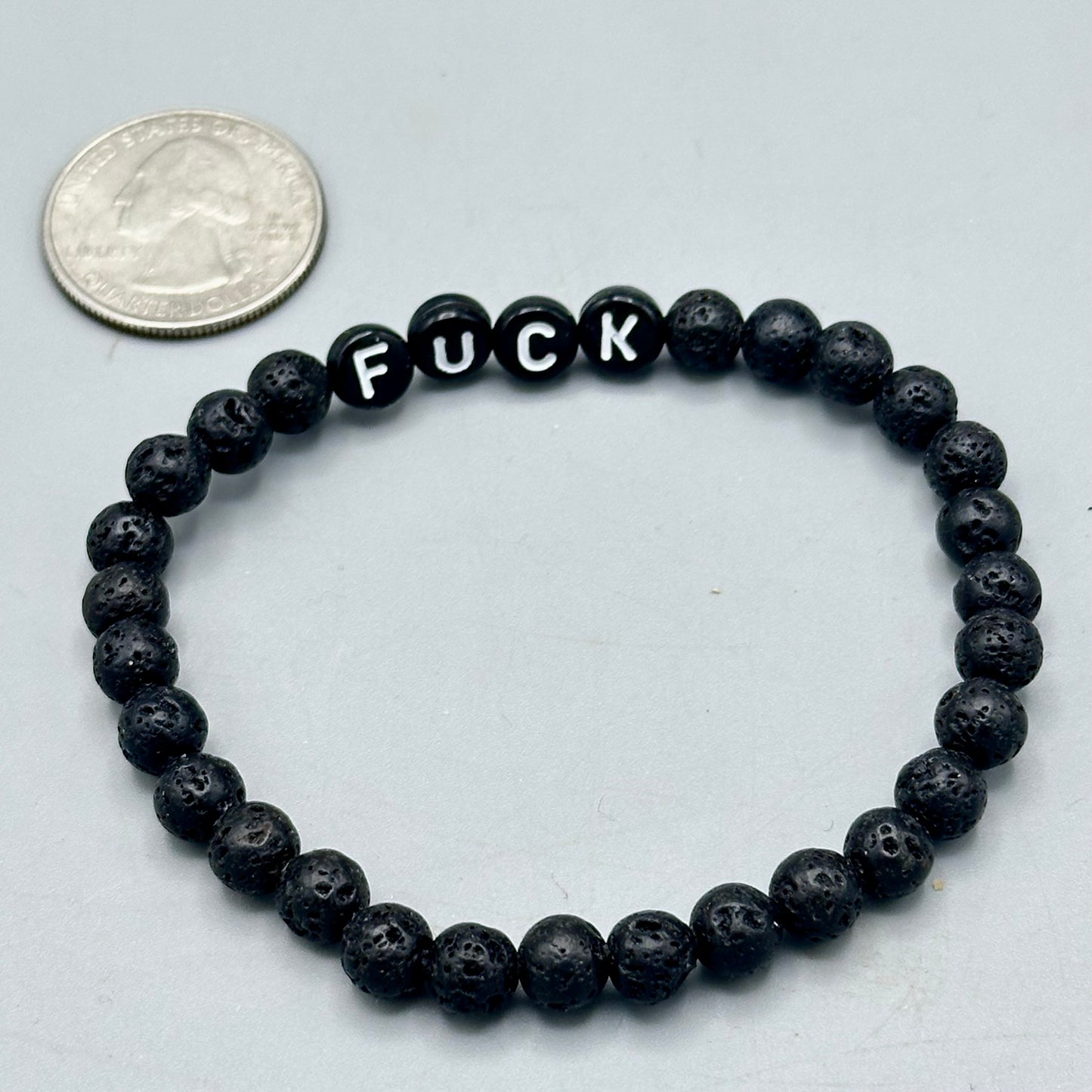 Lava Stone “Fuck” Bracelet