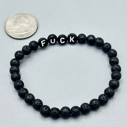Lava Stone “Fuck” Bracelet