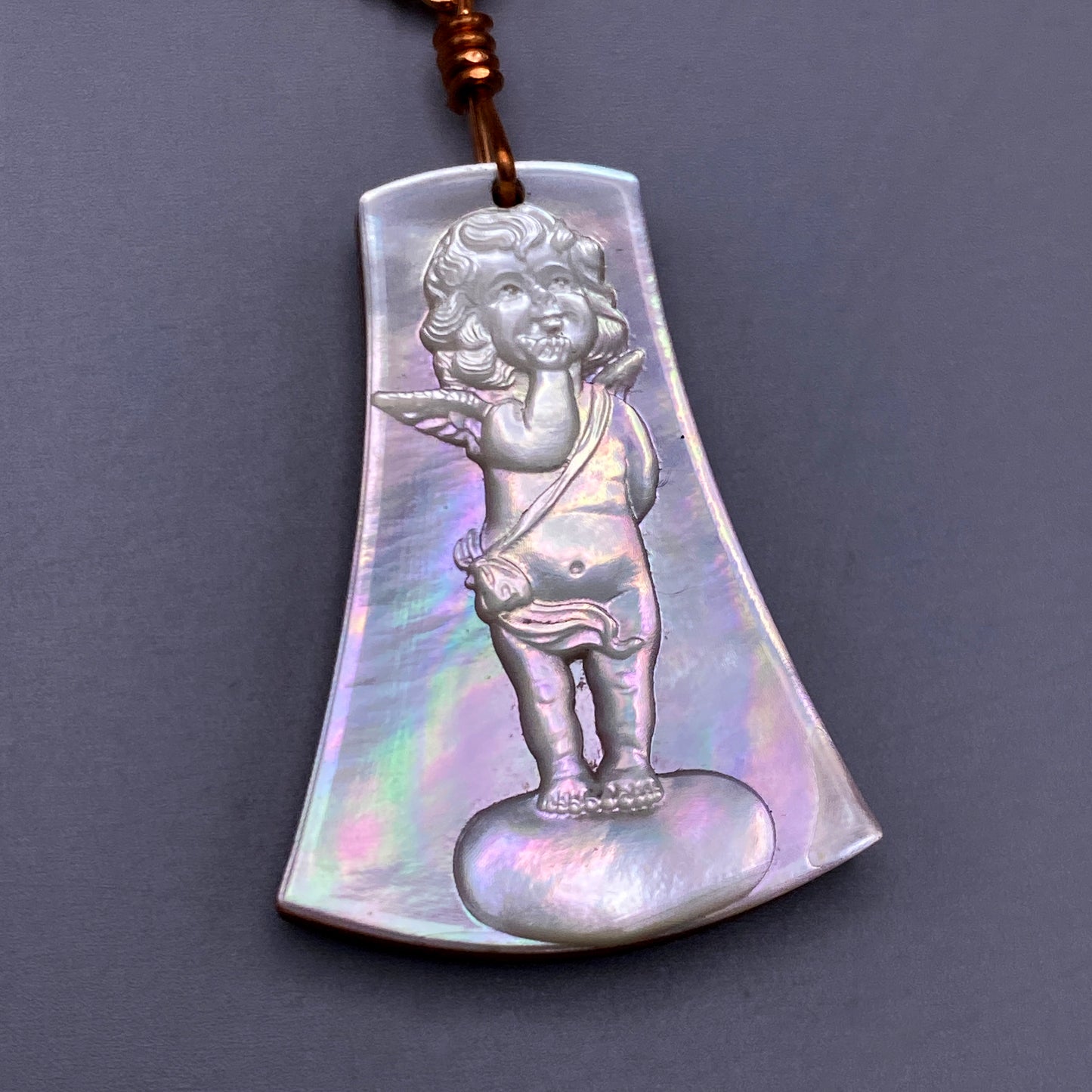 Mother of Pearl Cupid Necklace