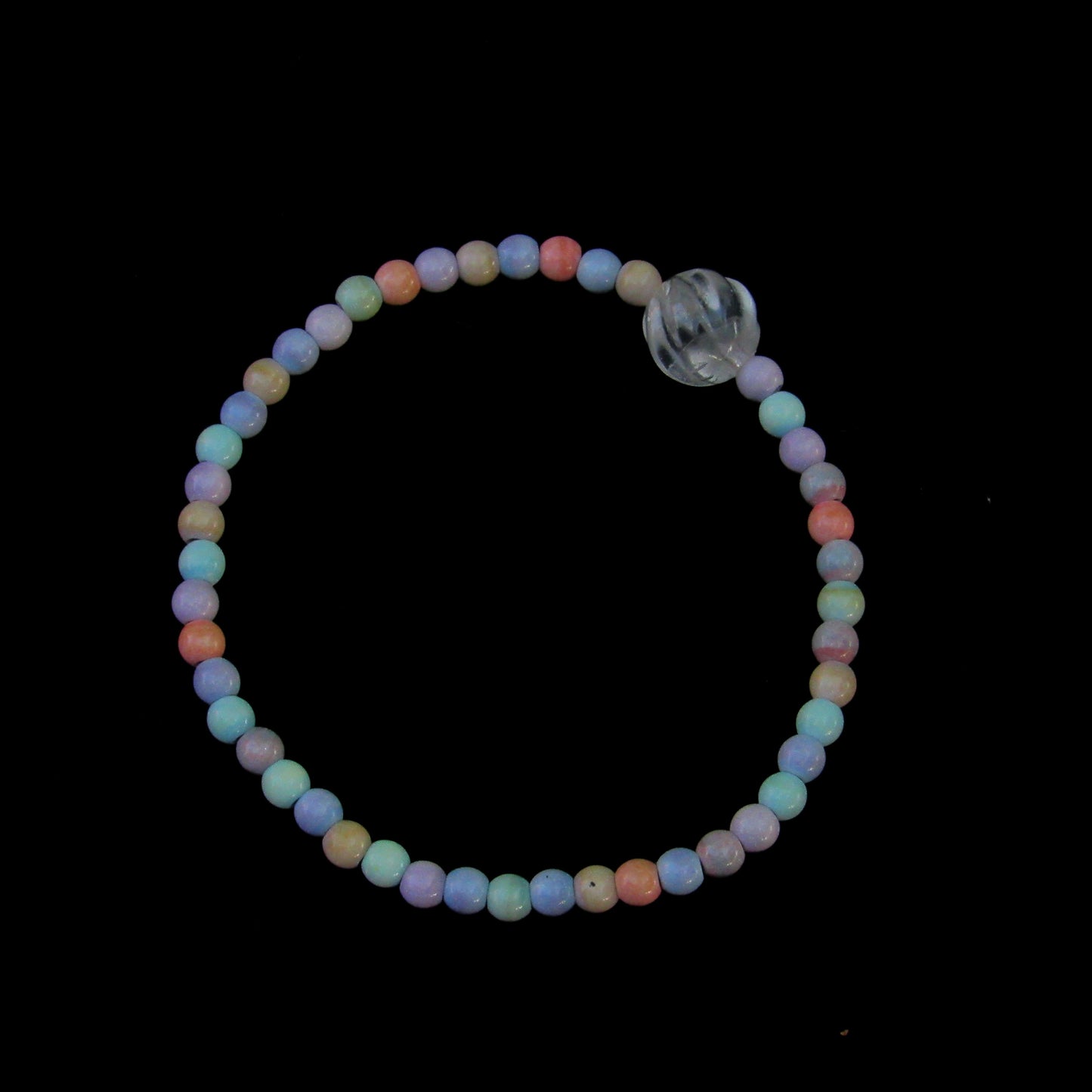 Alashan Agate and Rose Quartz gemstone Bracelet