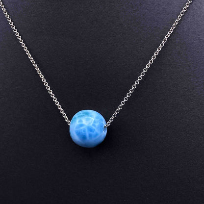 Larimar Floating on Sterling Silver