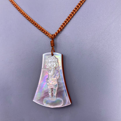 Mother of Pearl Cupid Necklace