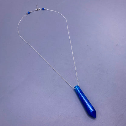 Blue Agate Point Necklace
