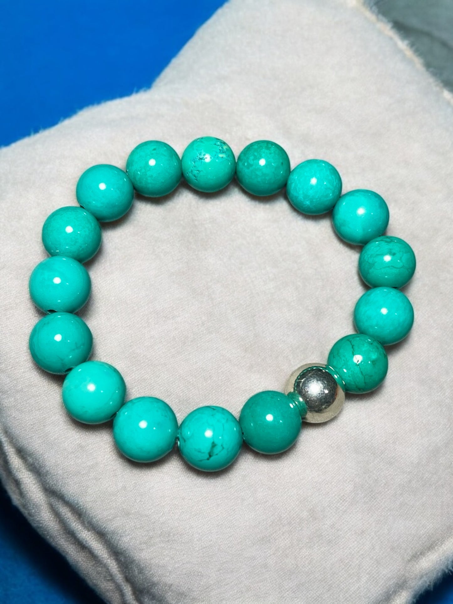 Turquoise gemstone and Sterling Silver Bracelet