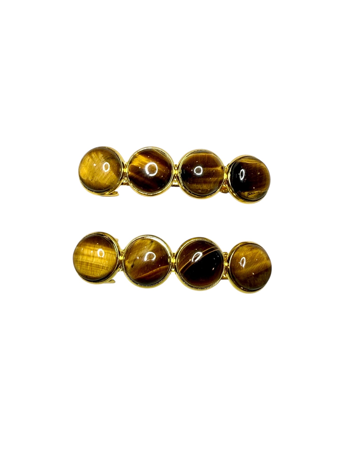 Tiger Eye Barrette set