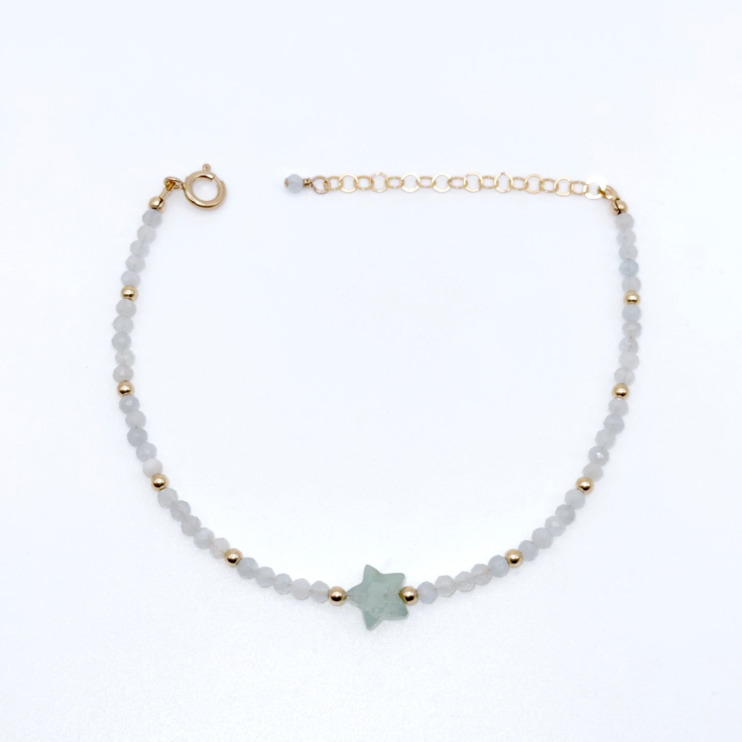 Aquamarine Star Anklet