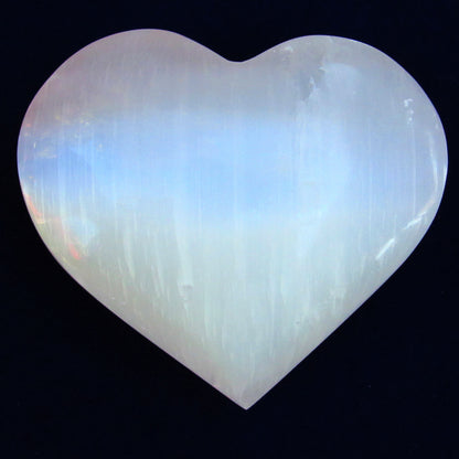 Large Selenite gemstone carved Heart