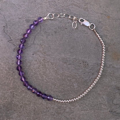 Amethyst and Sterling silver Bracelet