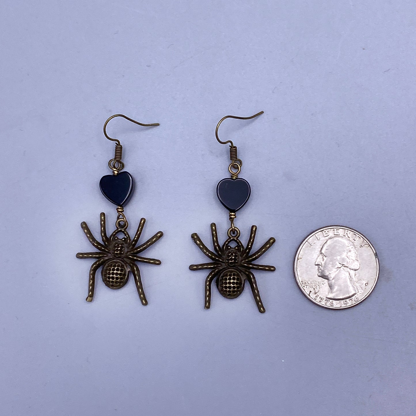 Spider and Onyx Dangle earrings