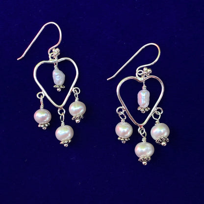 Pearl Chandelier Dangle Earrings