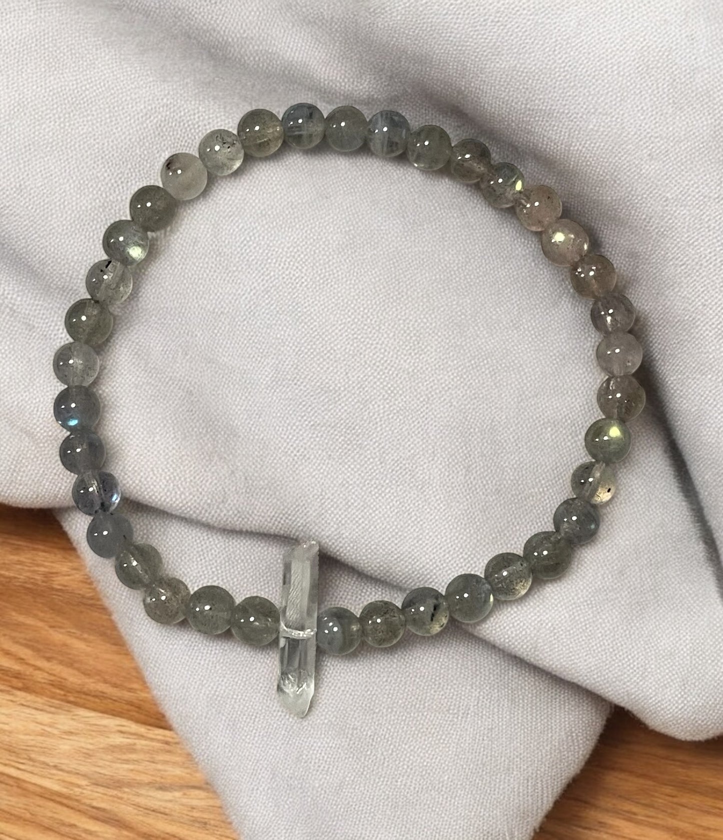 Labradorite and Quartz Bracelet