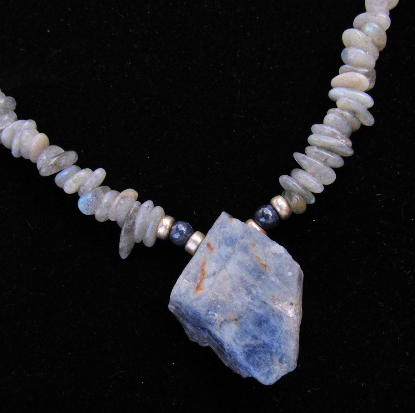 Blue Sapphire and Labradorite Necklace