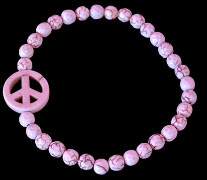 Peace Sign Bracelets gemstones