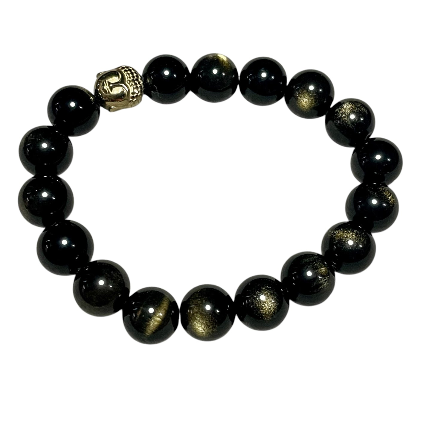 Gold Obsidian and Hematite Bracelet