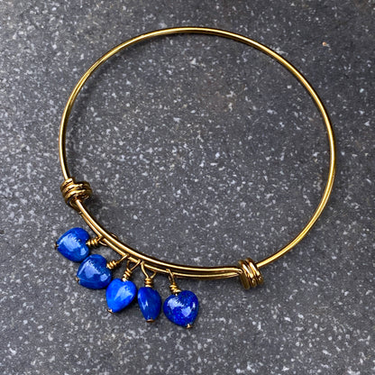 Lapis Lazuli Heart Bangle