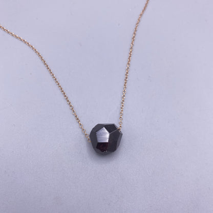 Garnetgemstone and Rose Gold Necklace
