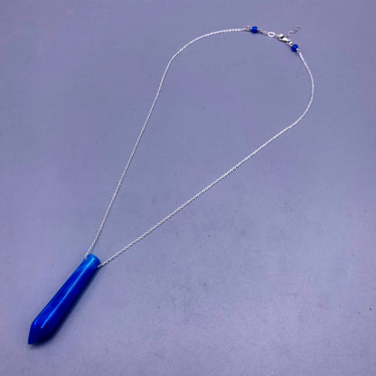 Blue Agate Point Necklace