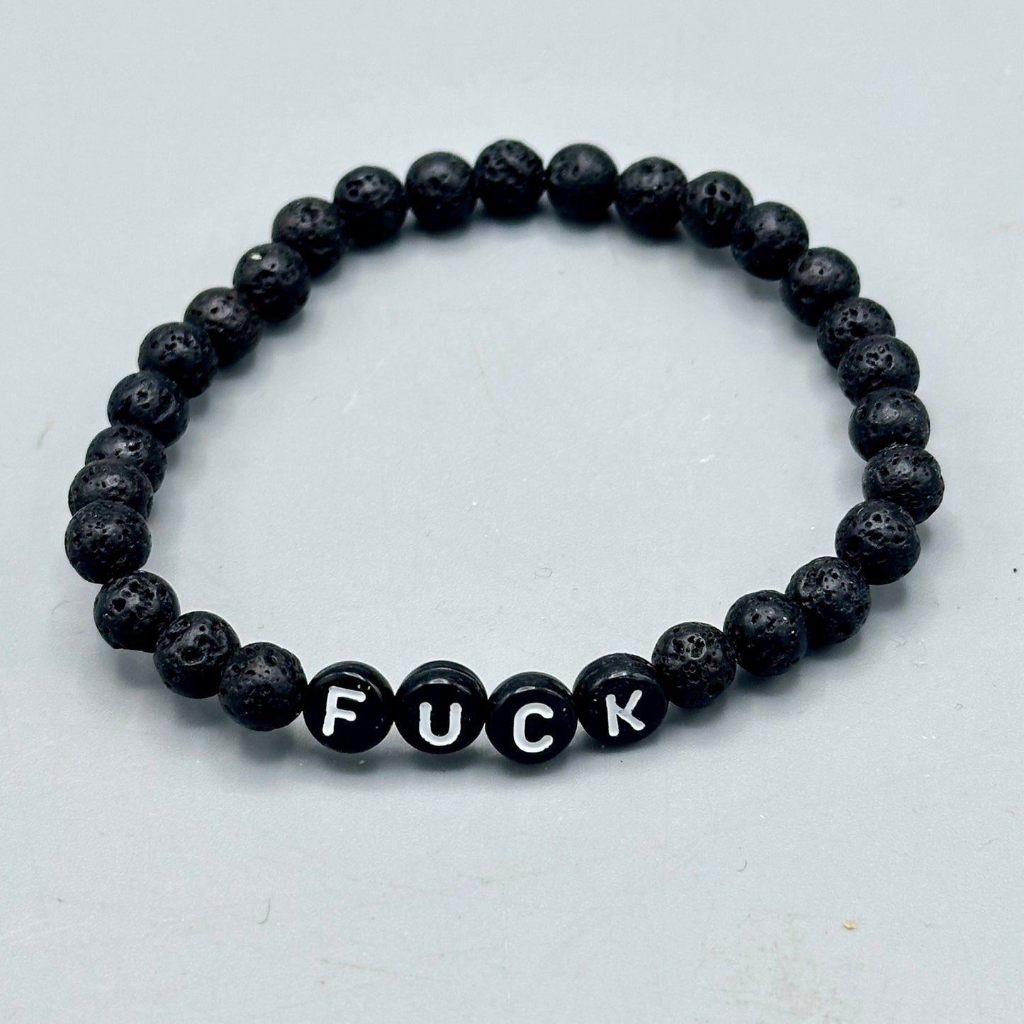 Lava Stone “Fuck” Bracelet