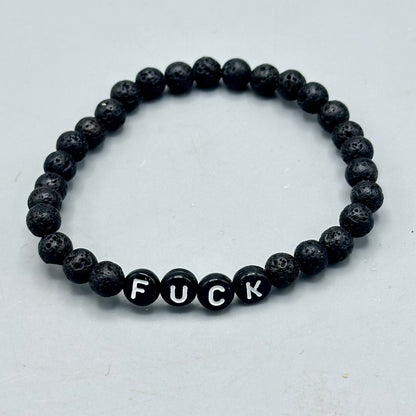 Lava Stone “Fuck” Bracelet