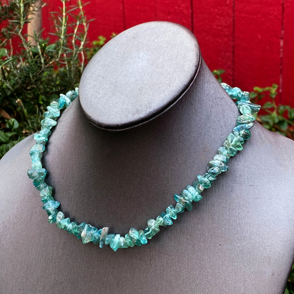 Apatite gemstone Chip Necklace