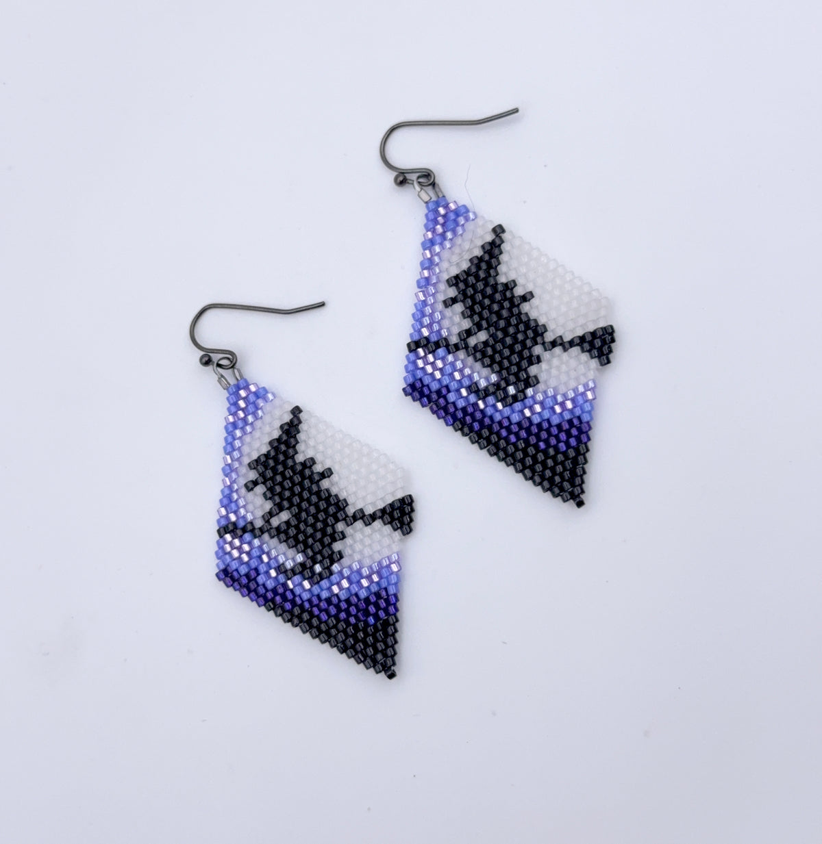 Purple Witch Seed Bead Earrings