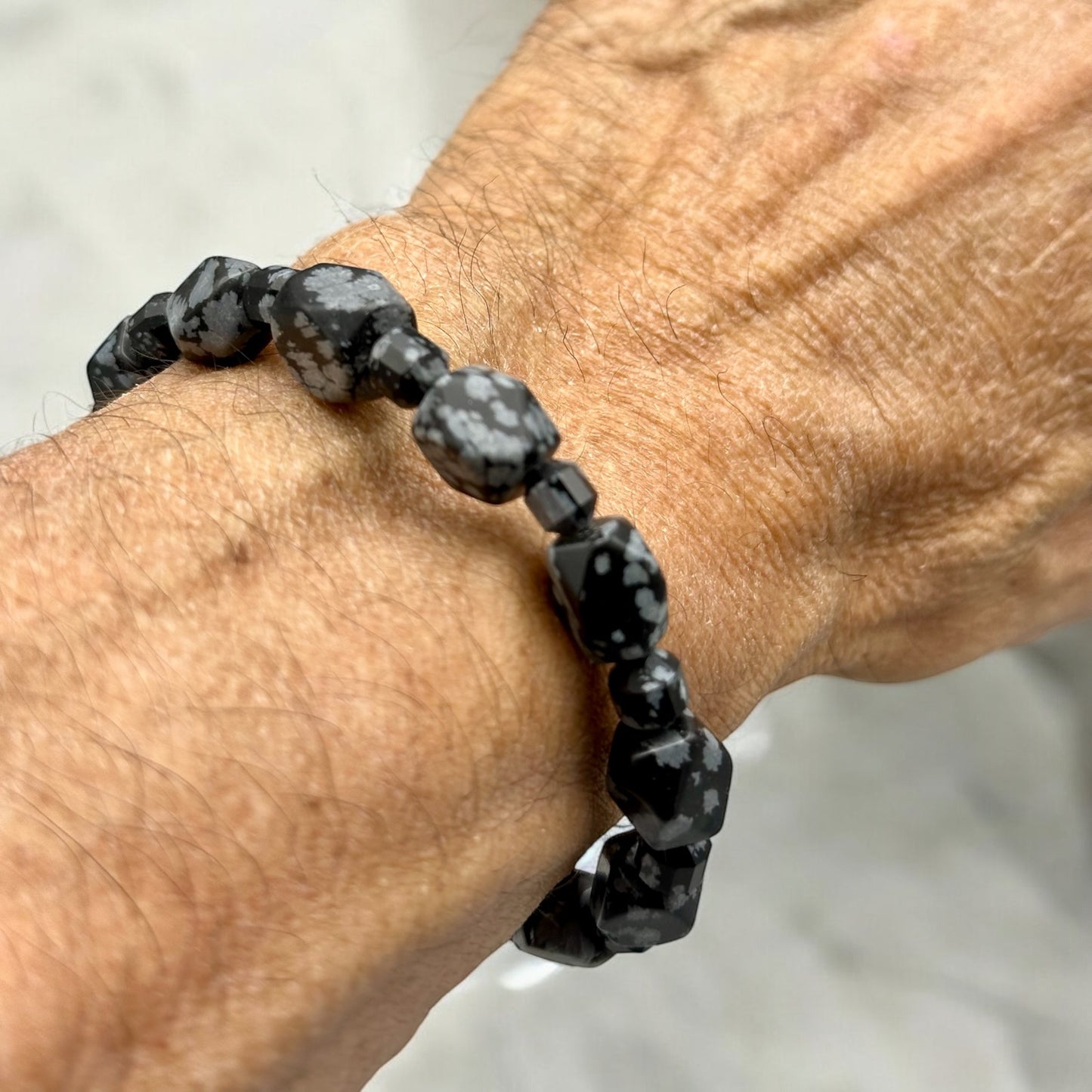 Snowflake Obsidian Bracelet