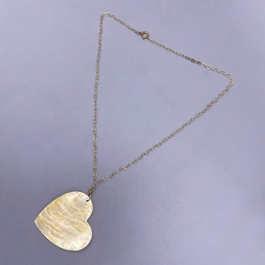 Large Mother of Pearl Heart Necklace