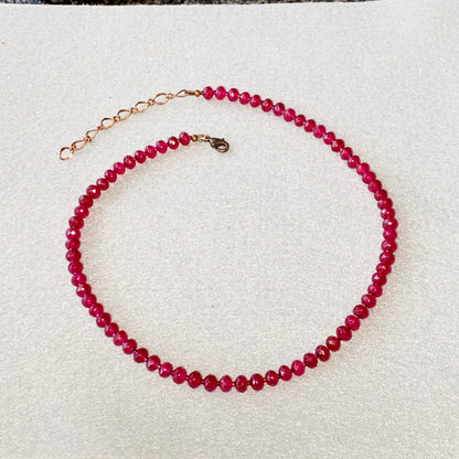 Red Jade Candy Necklace