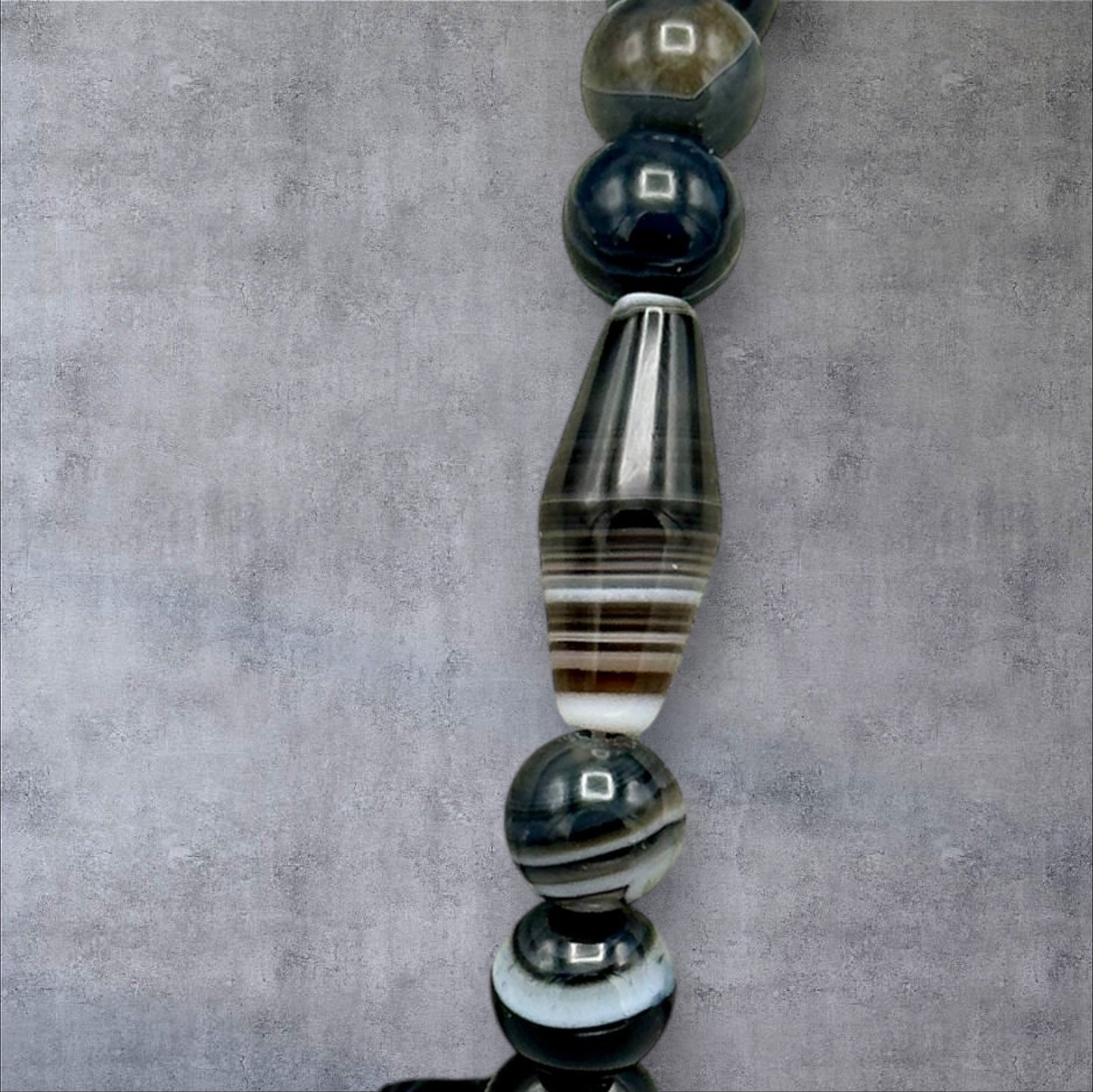 Black Banded Agate Bracelet