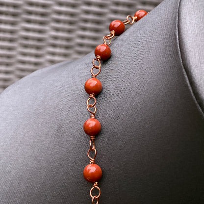 Red Jasper gemstone Lips Necklace