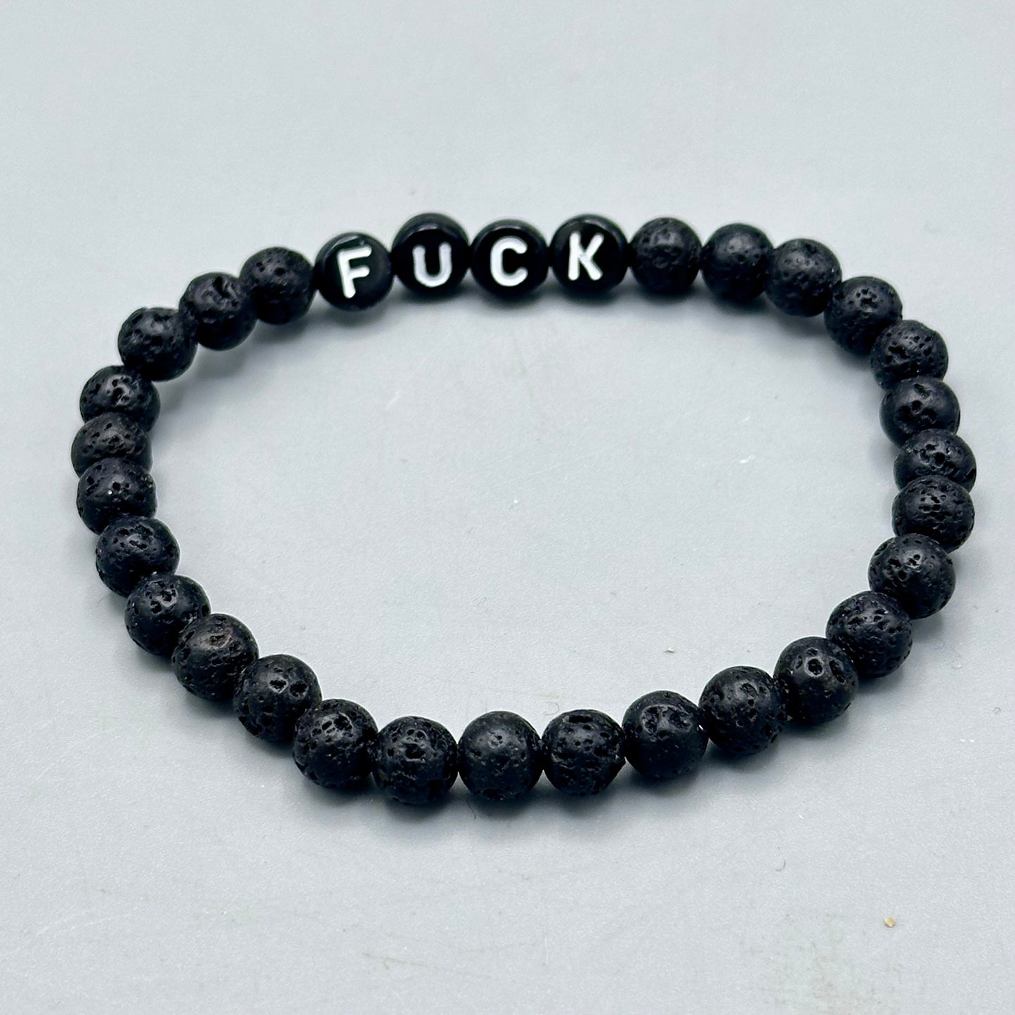 Lava Stone “Fuck” Bracelet