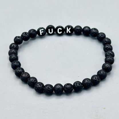 Lava Stone “Fuck” Bracelet
