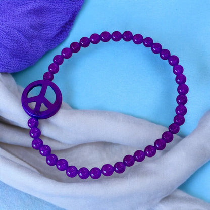 Peace Sign Bracelets gemstones