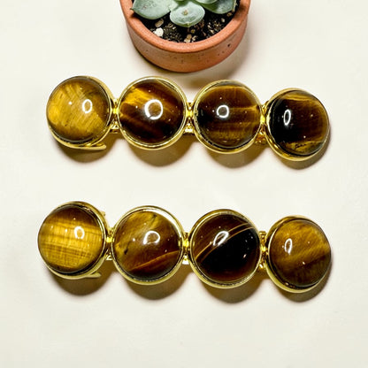Tiger Eye Barrette set
