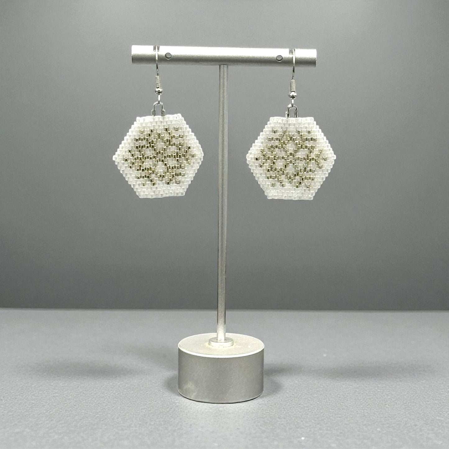 Snowflake Seed Bead Earrings