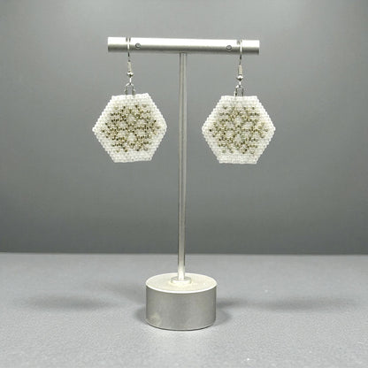 Snowflake Seed Bead Earrings