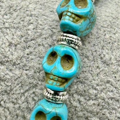 Light Blue Skulls Bracelet