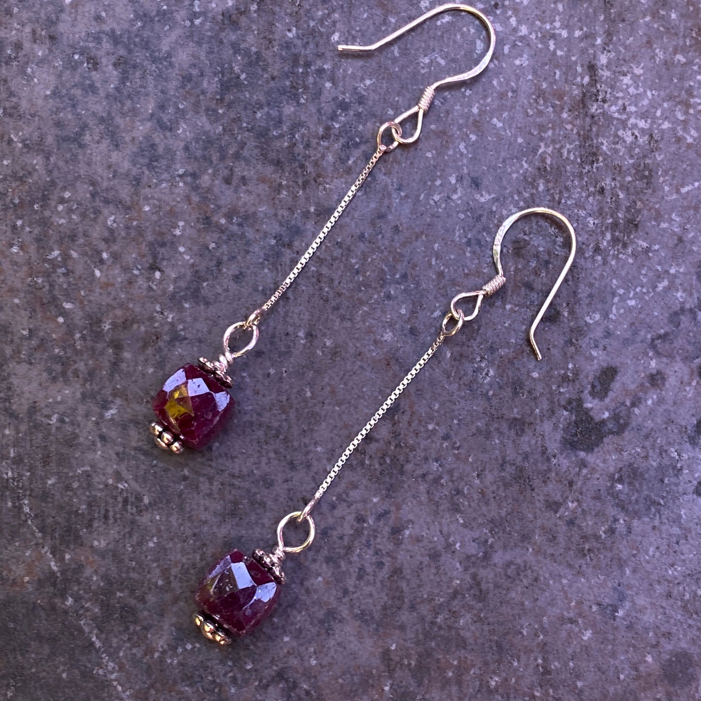 Dangly Ruby Earrings