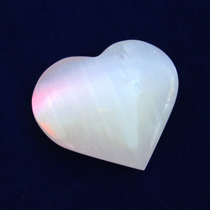 Large Selenite gemstone carved Heart