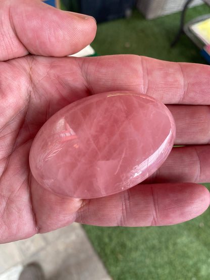 Rose Quartz Gemstone Palm Stone